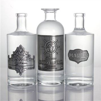 Sérsniðið upphleypt álpappírsmerki fyrir Vodka Gin brennivín